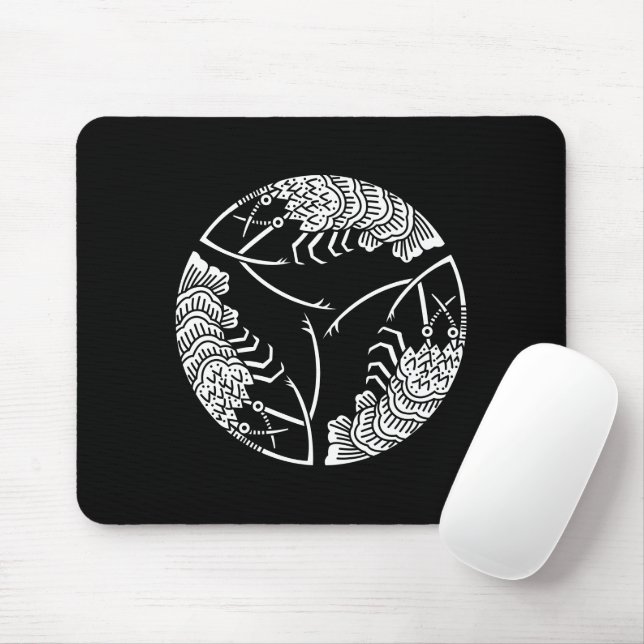 Tapis de souris trois langoustes épineuses tête-bê (Avec souris)