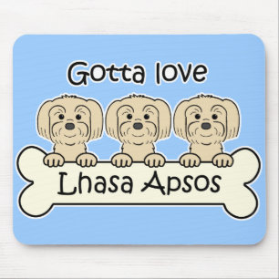 Tapis De Souris Trois Lhasa Apsos