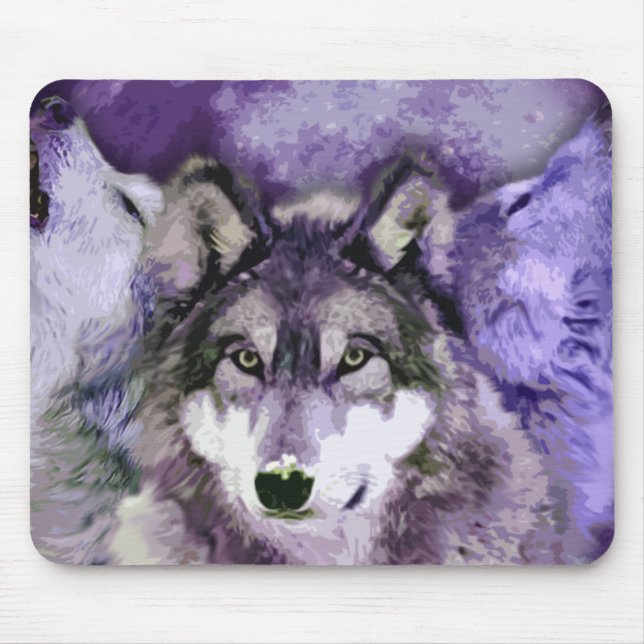 Tapis De Souris Trois loups (Devant)