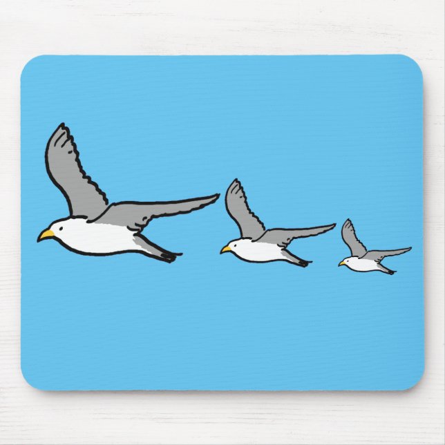 Tapis De Souris Trois oiseaux volent haut (Devant)