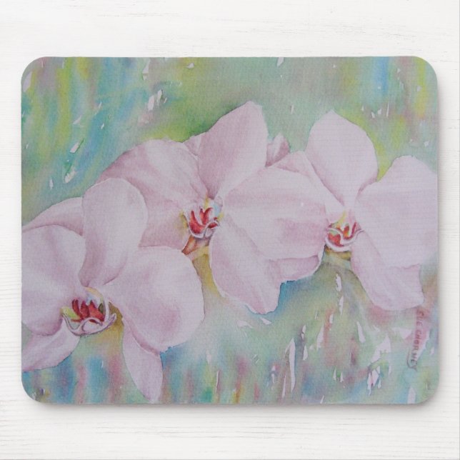 TAPIS DE SOURIS TROIS ORCHIDES DÉLICATS (Devant)