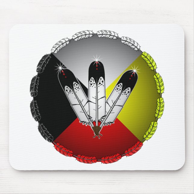 Tapis De Souris Trois plumes (Devant)