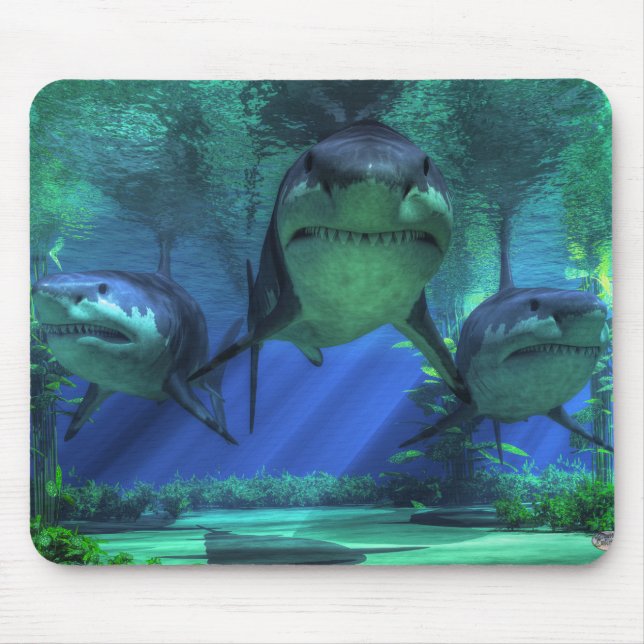 Tapis De Souris Trois requins (Devant)