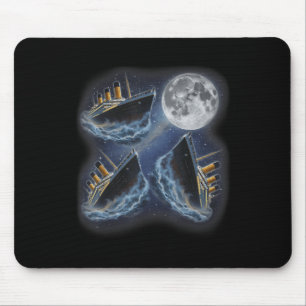 Tapis De Souris Trois Rms Titanic Lune 3 Hurlement à la Lune Drôle