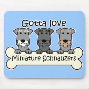 Tapis De Souris Trois Schnauzers miniatures