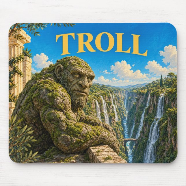 Tapis De Souris Troll, monstre de fantasy gothique (Devant)