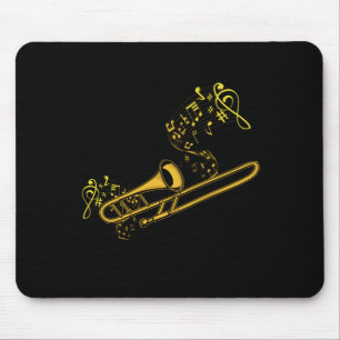 Tapis De Souris Trombone Player Brass Music Instrument Big Band