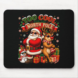 Tapis De Souris Trop Cool Pour Le Pôle Nord Drôle De Renne Du Père
