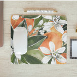 Tapis De Souris Tropcal Orange & Flowers Watercolor Pattern<br><div class="desc">Tropcal Orange & Flowers Watercolor Pattern</div>