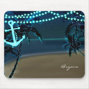 Tapis de souris Tropic Anchor & Palm Trees Beach L