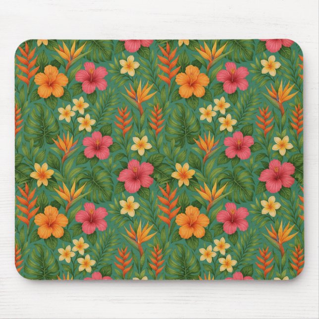 Tapis De Souris Tropical/Hawaii patterned floral (Devant)