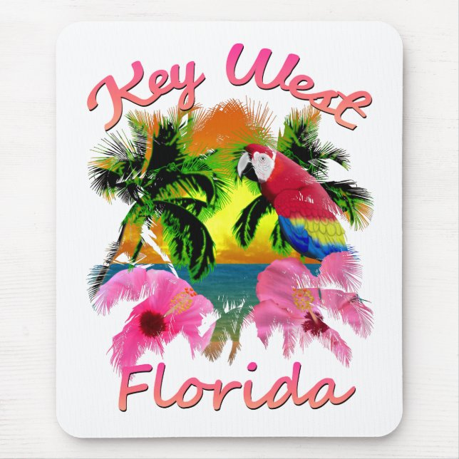 Tapis De Souris Tropical Key West Floride Keys (Devant)