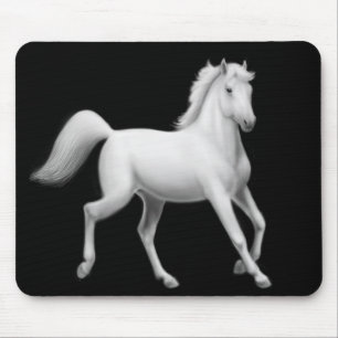 Tapis De Souris Trot Mousepad de cheval blanc