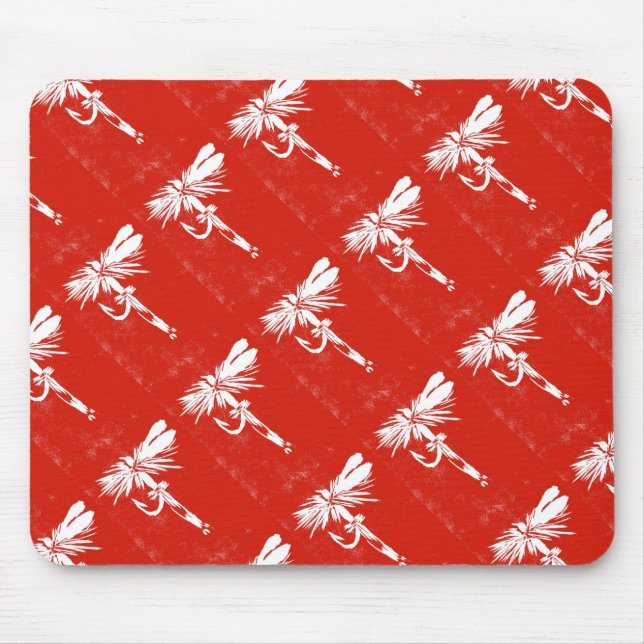 Tapis De Souris Trout Fly Mousepad "Red Coachman" (Devant)