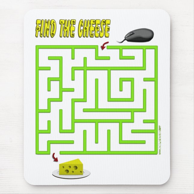 Tapis De Souris Trouvez le Maze Souris au fromage standard (Devant)