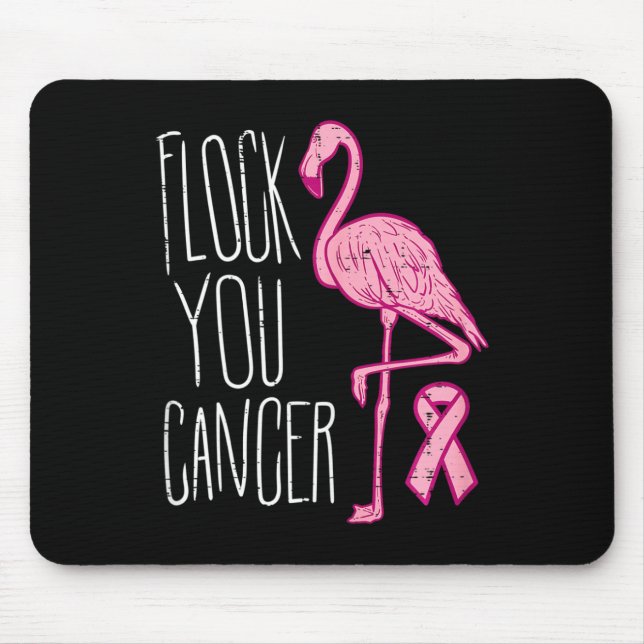 Tapis De Souris Trouvez votre cancer du sein Flamant rose rose Rub (Devant)