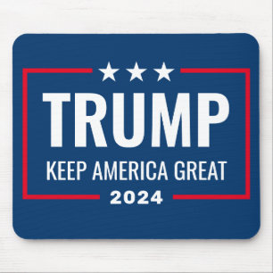 Tapis De Souris Trump 2024 Gardez l'Amérique grande - bleu rouge
