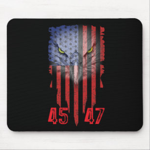 Tapis De Souris Trump 2024 Président 45 Et 47 États-Unis Drapeau T