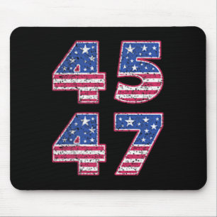 Tapis De Souris Trump 2024 Vintage 45 47 Amérique Drapeau Tee For