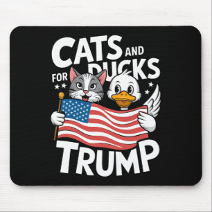 Tapis De Souris Trump 2025 Chatons et Canards Soutiennent Donald T
