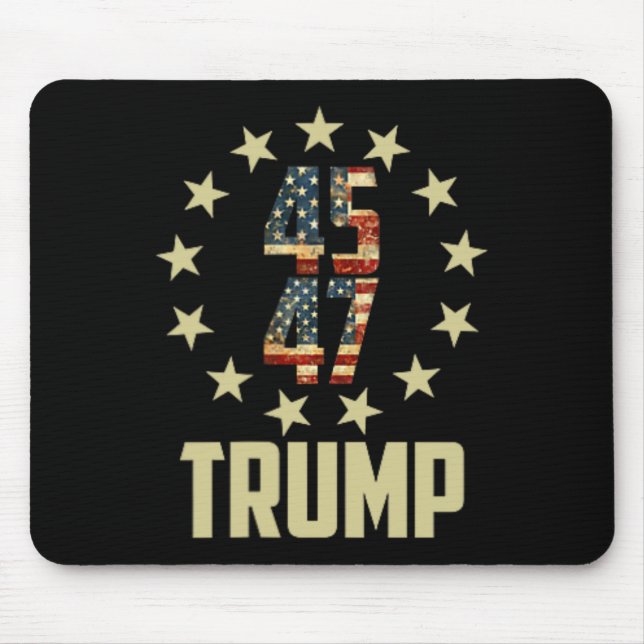 Tapis De Souris Trump 45 47 Mega Potus (Devant)
