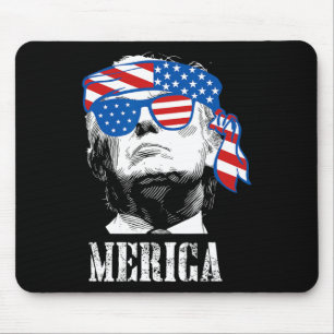 Tapis De Souris Trump 4 juillet les Américains Drapeaux Hommes Drô