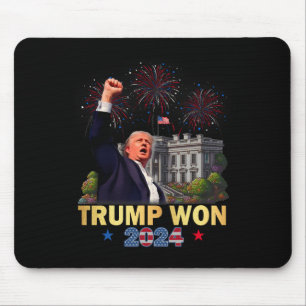 Tapis De Souris Trump a gagné 2024 Président 47e de la Maison Blan