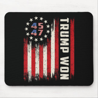 Tapis De Souris Trump a remporté 2024 45 47ème Président Drapeau U