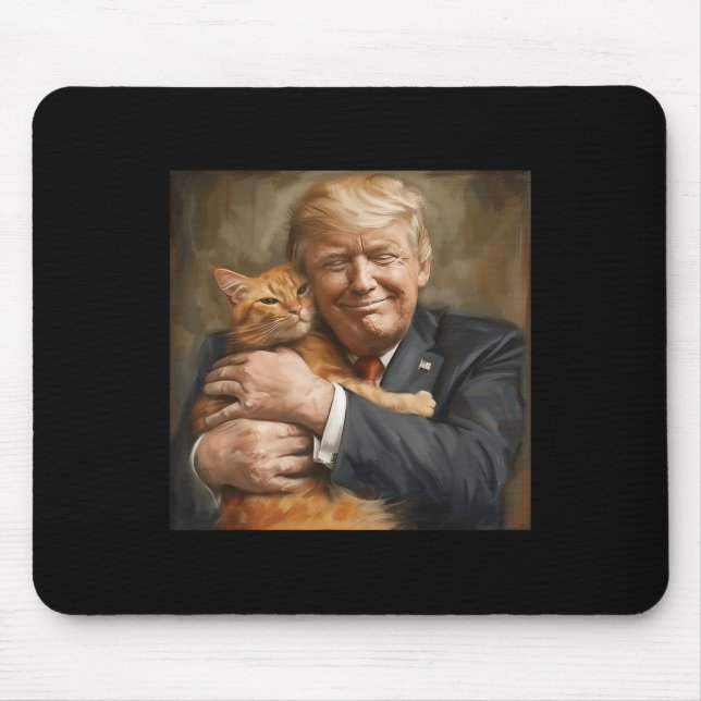 Tapis De Souris Trump Accroche Un Chat Orange 2024 (Devant)