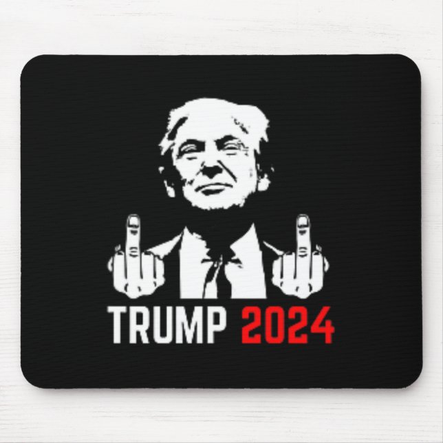 Tapis De Souris Trump arrête ce Doigts 2024 Amérique Flagfun (Devant)