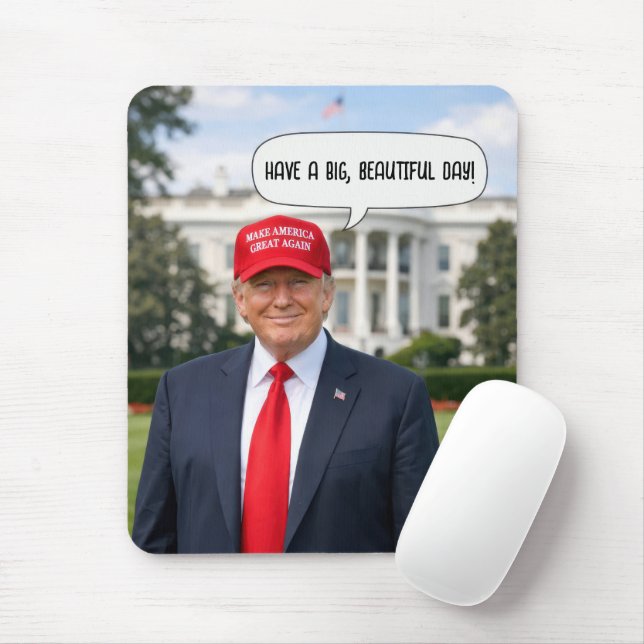 Tapis De Souris Trump avec bulle de dialogue (Avec souris)