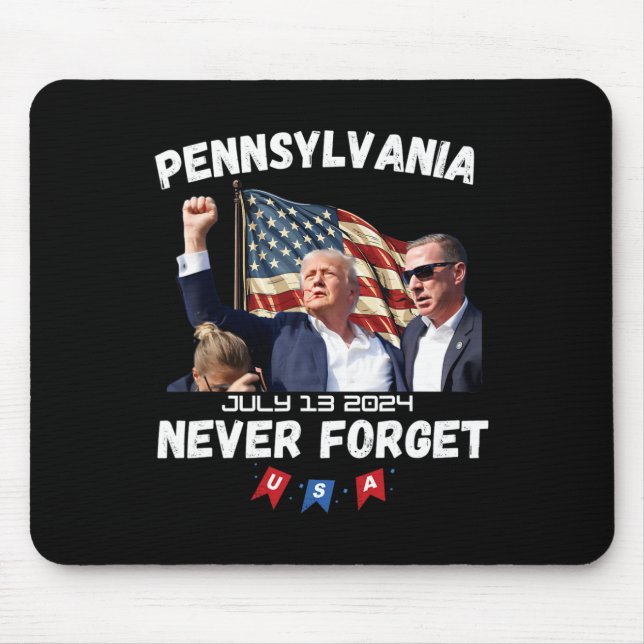 Tapis De Souris Trump Butler Pennsylvanie n'oublie jamais (Devant)