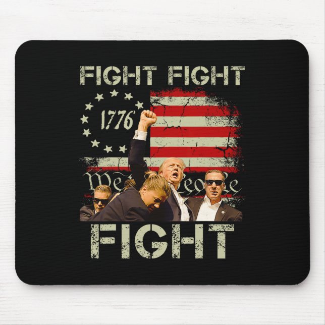 Tapis De Souris Trump Combat Combattre Les Signaux Trump Aux Améri (Devant)