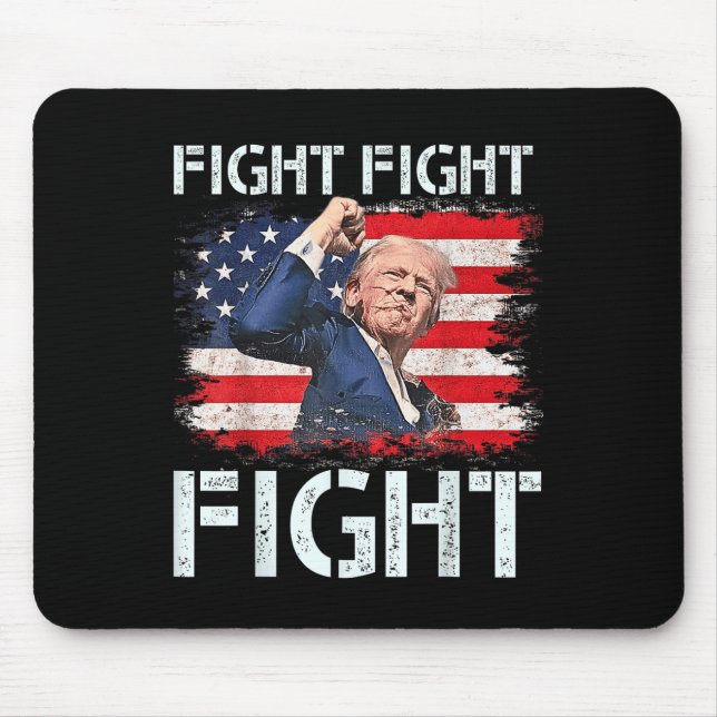 Tapis De Souris Trump Combat Combattre Les Signaux Trump Aux Améri (Devant)
