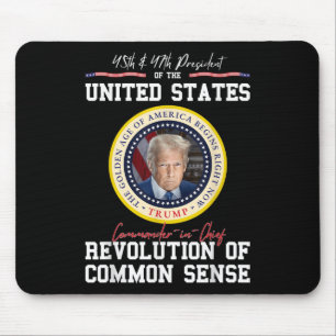 Tapis De Souris Trump Commandant en chef de l'âge d'or de l'Amériq