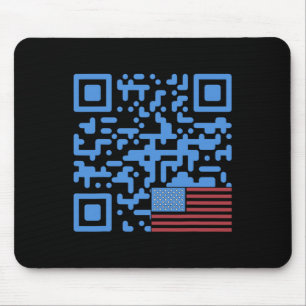 Tapis De Souris Trump Dance Qr Code Vintage Usa Drapeau Trump -ele