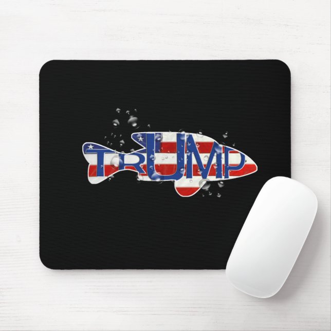 Tapis De Souris Trump Drapeau Poisson en bulles (Avec souris)