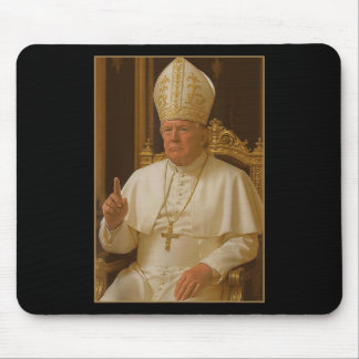 Tapis De Souris Trump en tant qu'Eglise du Vatican Pape Trump drôl