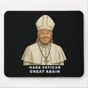 Tapis De Souris Trump et le pape du Vatican Trump font du vatikan