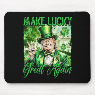 Tapis De Souris Trump Faire de l'Amérique Chanceux Encore St Patri