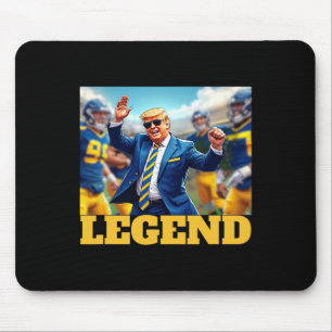 Tapis De Souris Trump Football Danse Collégiale Bleu Et Jaune