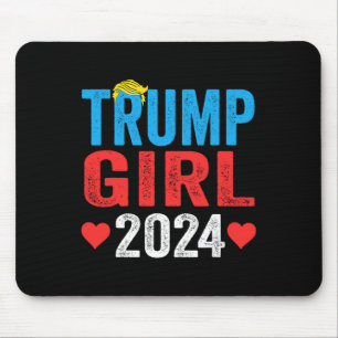 Tapis De Souris Trump Girl 2024 Mignonne Trump Drapeau Femmes fill