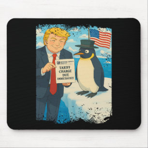 Tapis De Souris Trump impose le droit de douane Pingouin Anime Pol