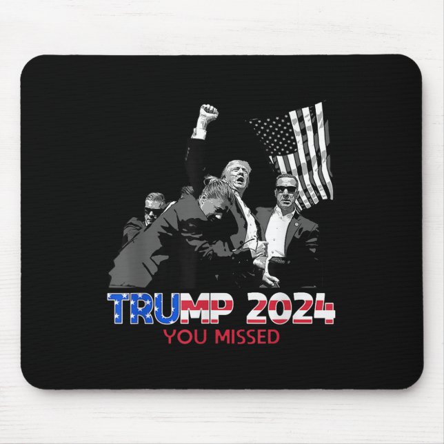 Tapis De Souris Trump Ination Bloody Ear Butler Trump Xou Manqué (Devant)