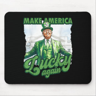 Tapis De Souris Trump Jour de la Saint Patrick drôle Rendre l'Amér