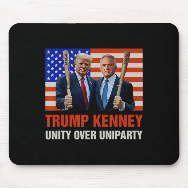Tapis De Souris Trump Kennedy Unity over Uniparty 2024 Funny Elect (Devant)