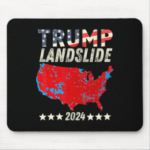 Tapis De Souris Trump Landslide 2024 Carte électorale soutien Trum