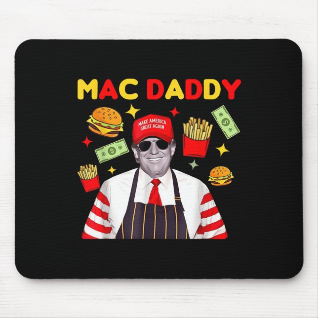 Tapis De Souris Trump Mac Daddy Uni - Noir - Petit - Manche courte (Devant)
