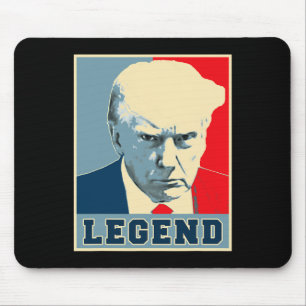 Tapis De Souris Trump Mug Shot 2024 Légende du président Jamais su