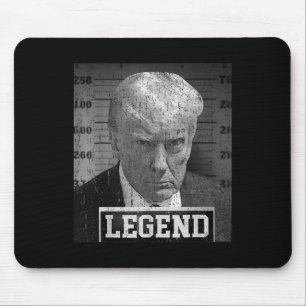 Tapis De Souris Trump Mugshot Drôle de Donald Trump Légende